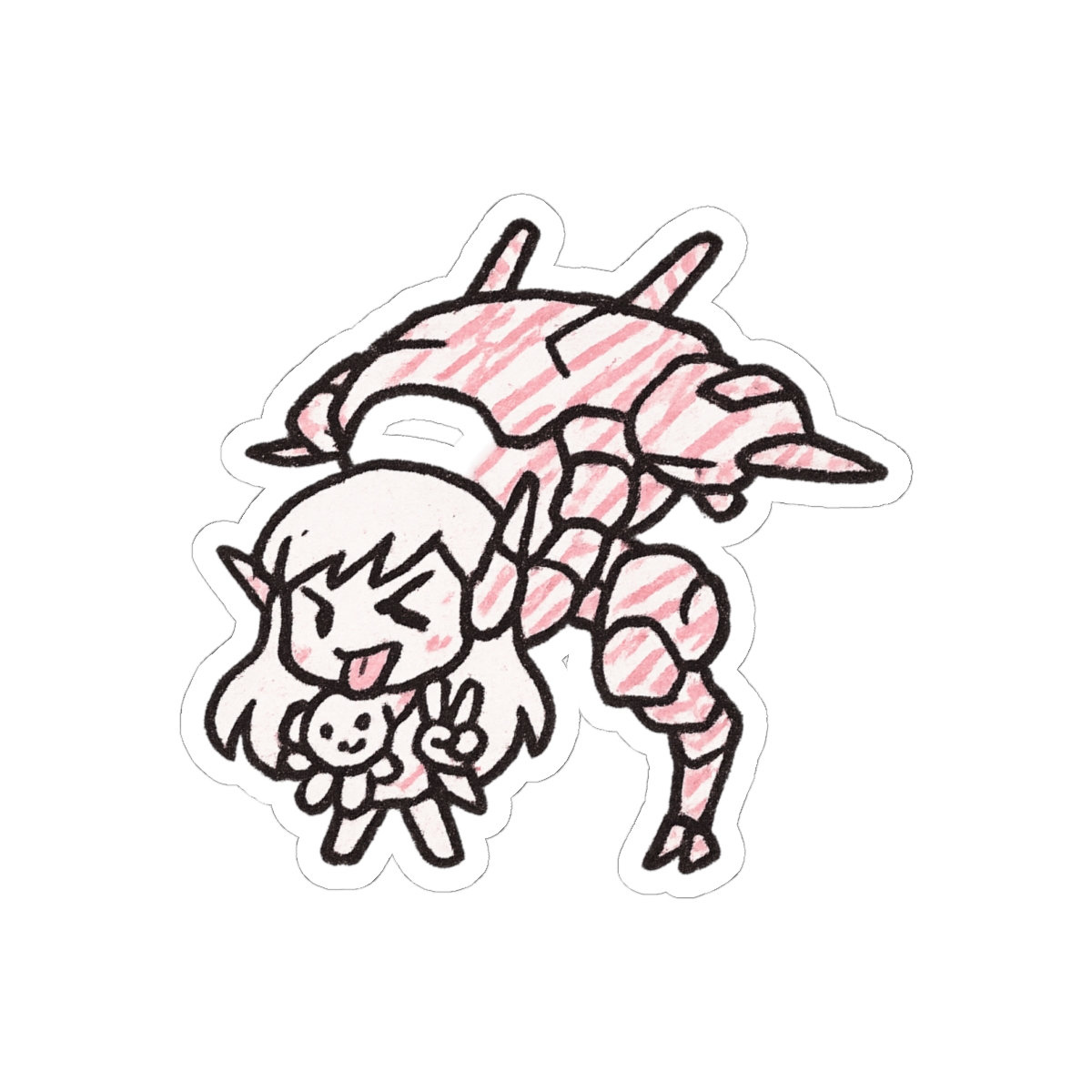 D.Va MSPaintWatch Sticker | Retro Funny Gaming Vinyl Decal