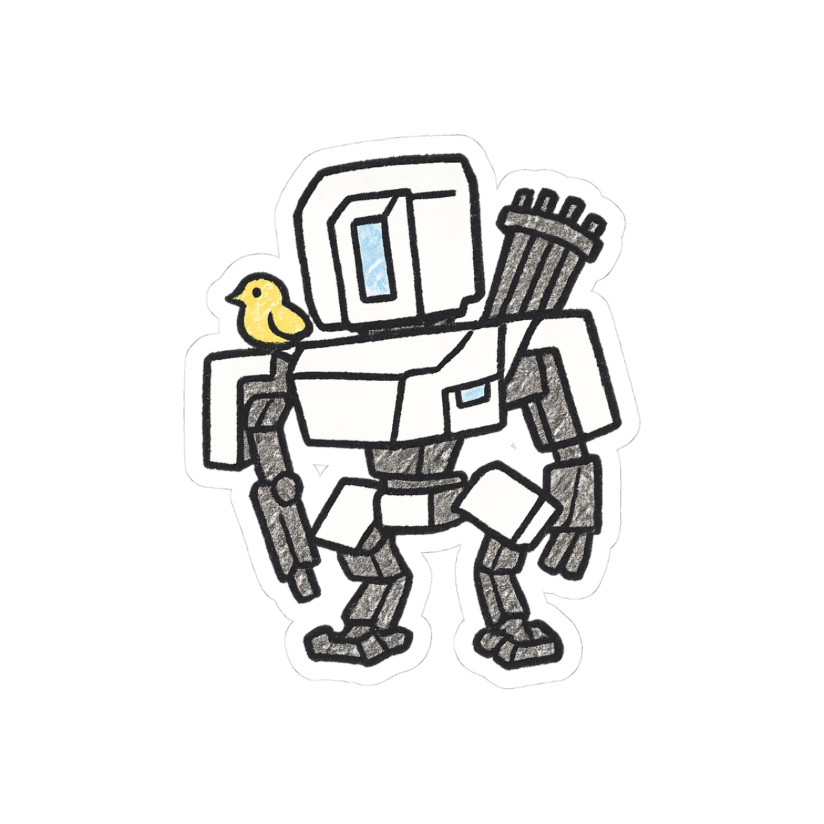 Bastion MS Paint Watch Sticker | Chunky Pixel Art Decal - Official Stickers merchandise