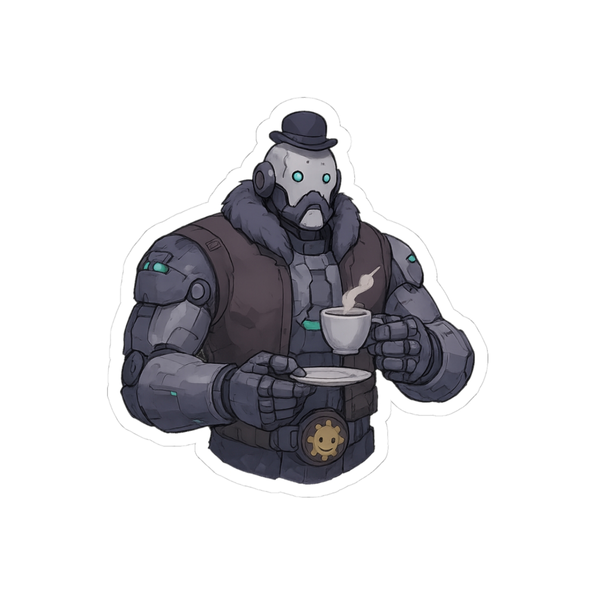 Big Omnic Butler Sticker | Cute Overwatch Vinyl Decal