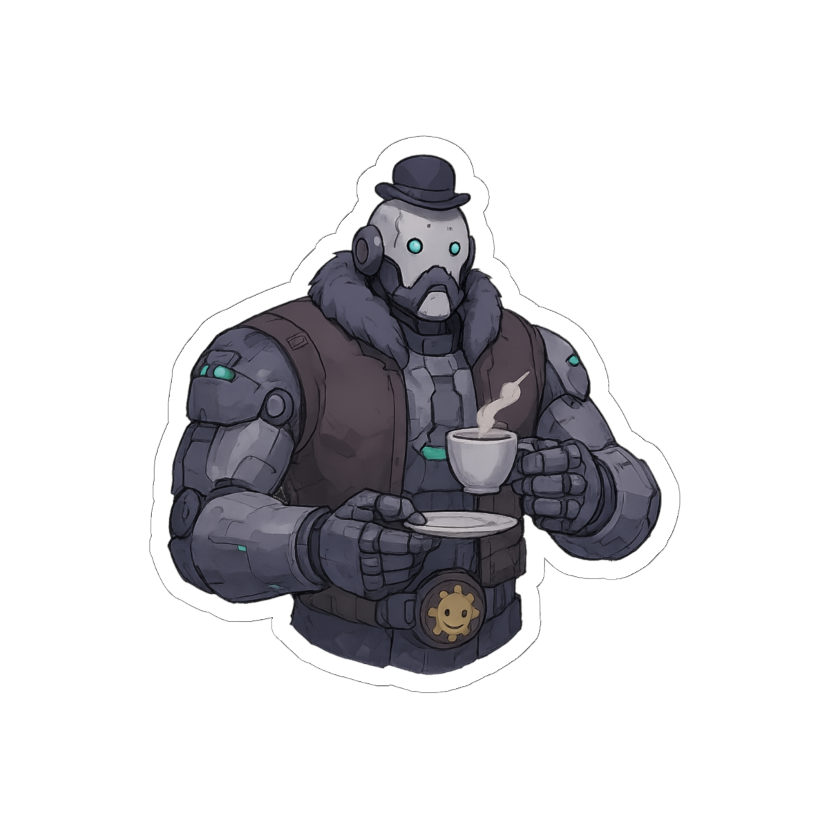 Big Omnic Butler Sticker | Cute Overwatch Vinyl Decal