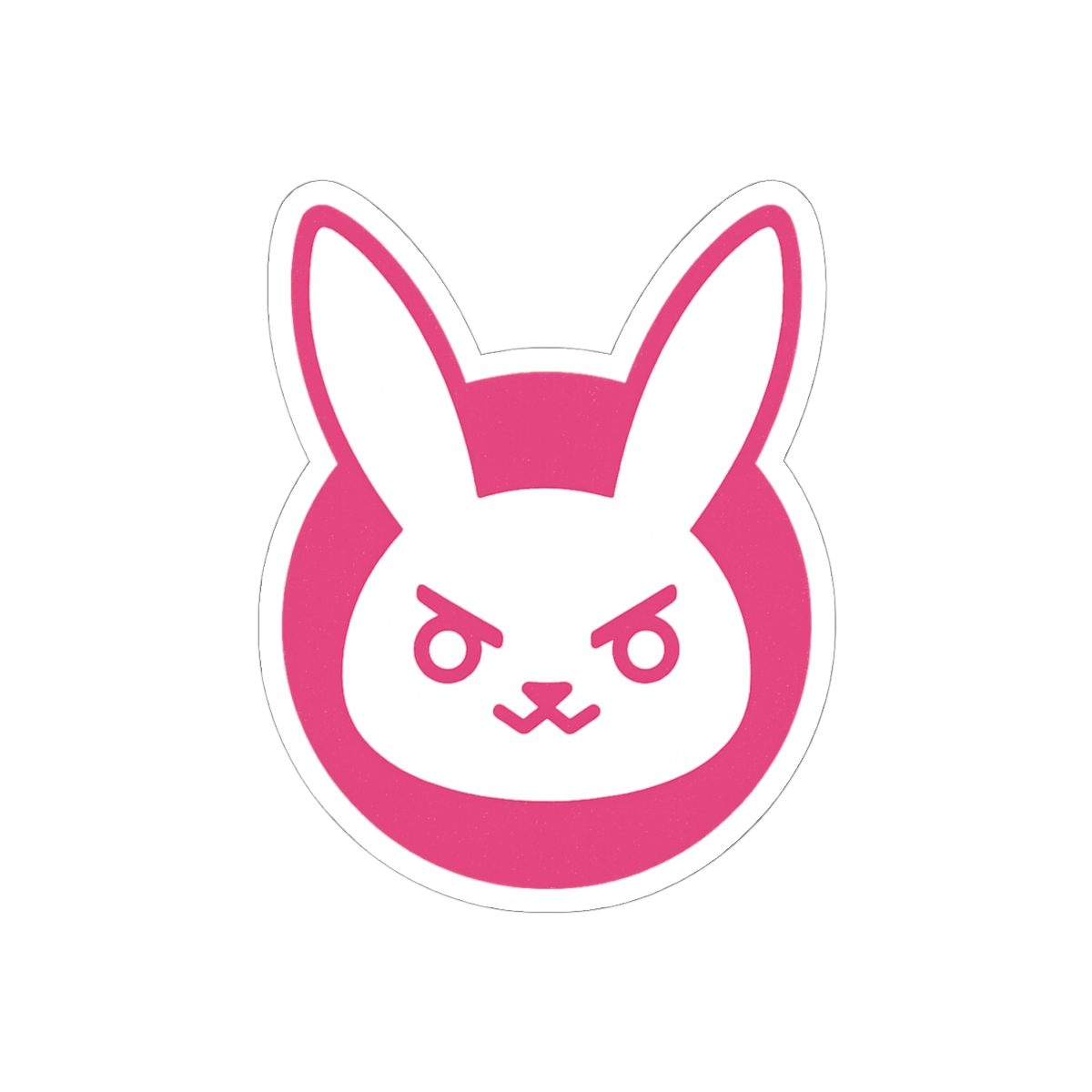 D.Va Bunny Icon Sticker | Cute Overwatch Vinyl Decal - alternate angle 1, merchandise