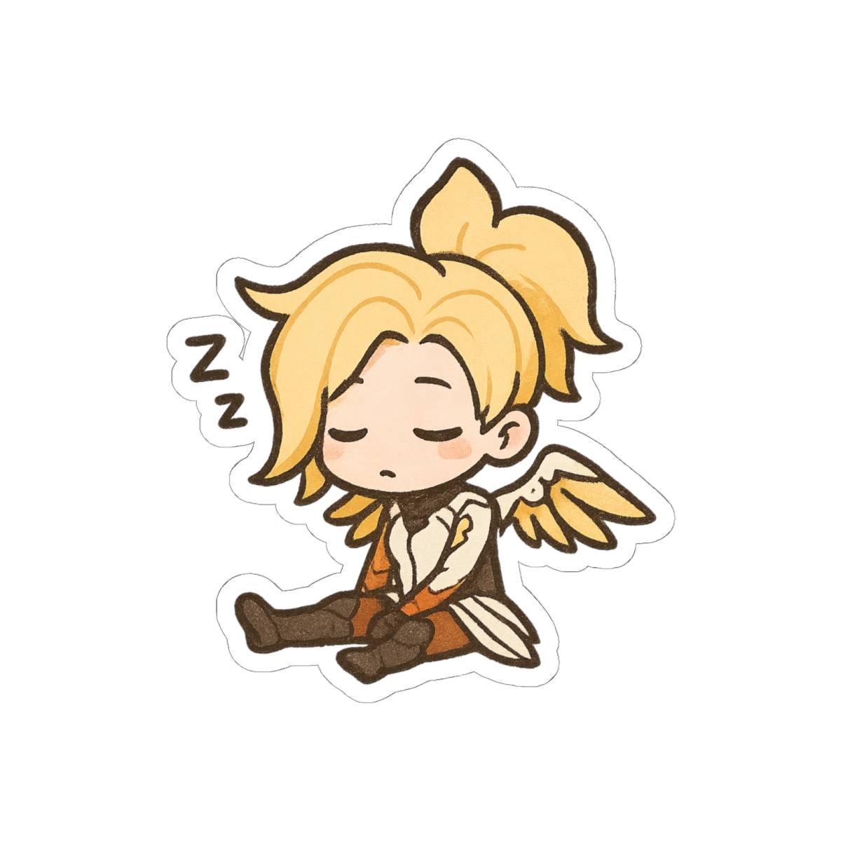 Chibi Mercy Overwatch Sticker | Adorable Vinyl Decal