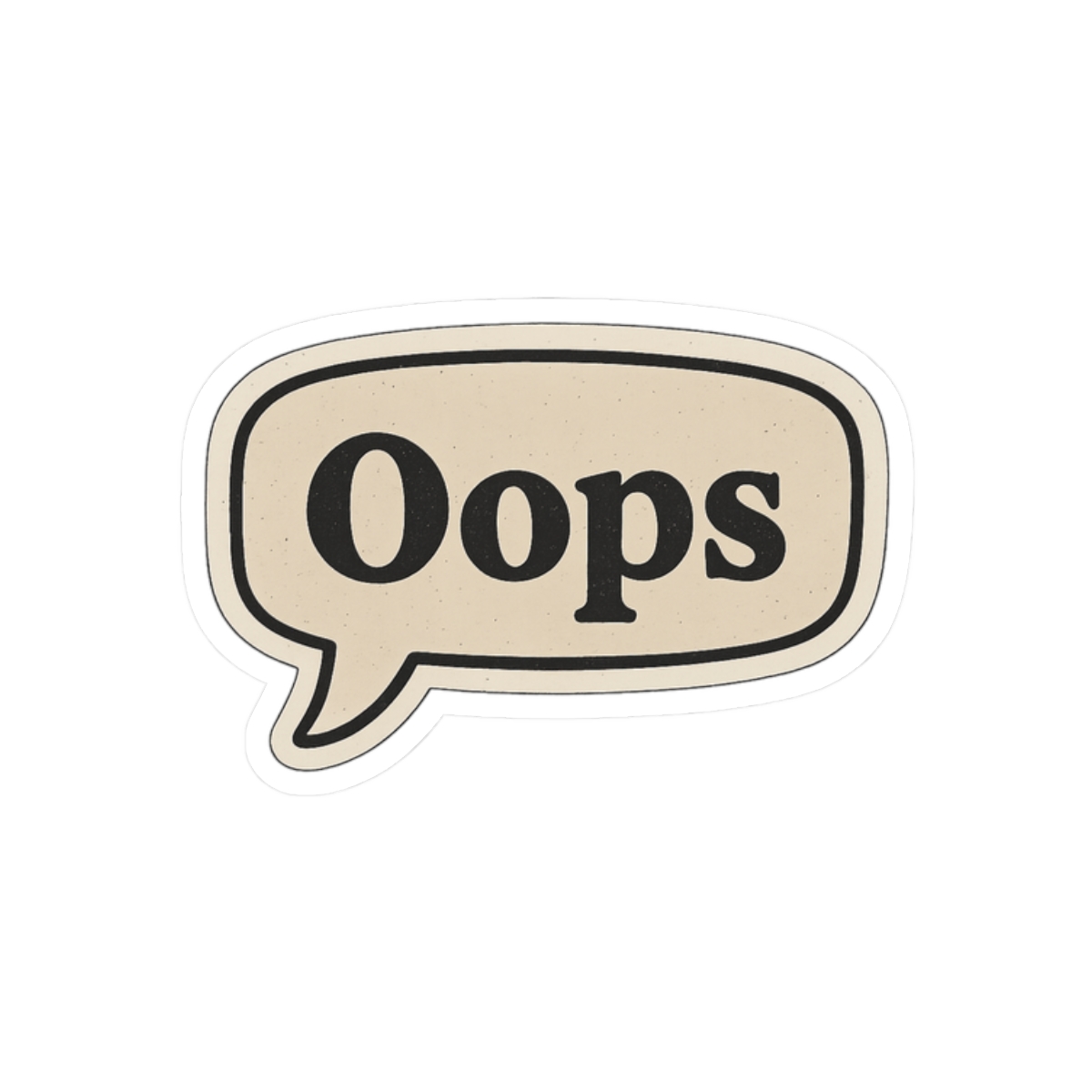 Funny Oops Sticker | Playful Vinyl Decal - alternate angle 3, merchandise