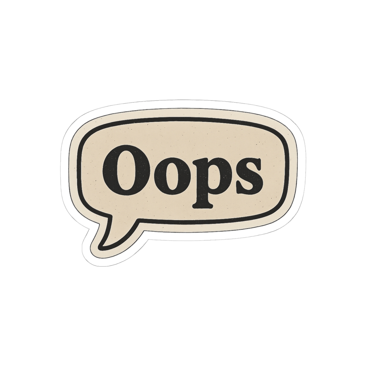 Funny Oops Sticker | Playful Vinyl Decal