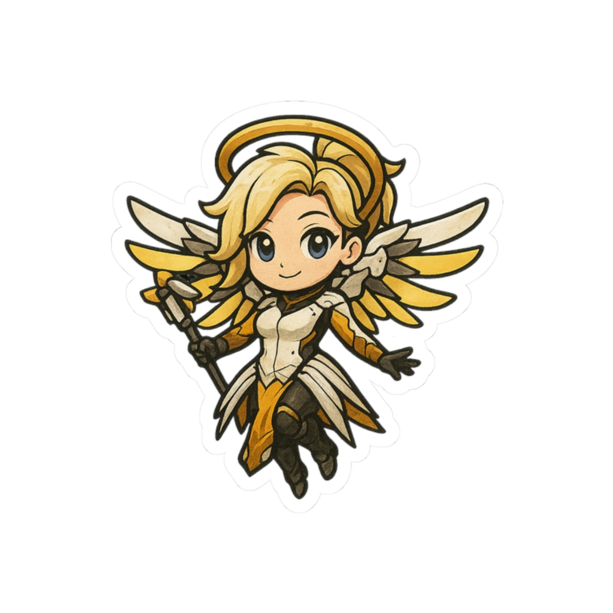 OverCute Mercy Vinyl Sticker | Adorable Overwatch Decal - alternate angle 3, merchandise