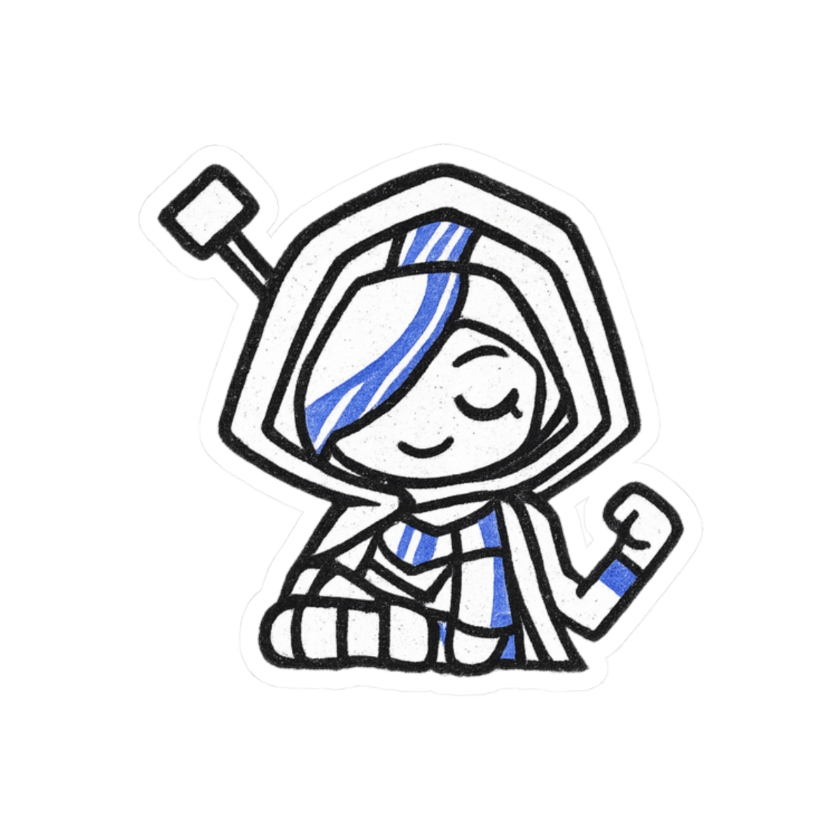 Ana MS Paint Overwatch Sticker | Funny Retro Decal - alternate angle 3, merchandise