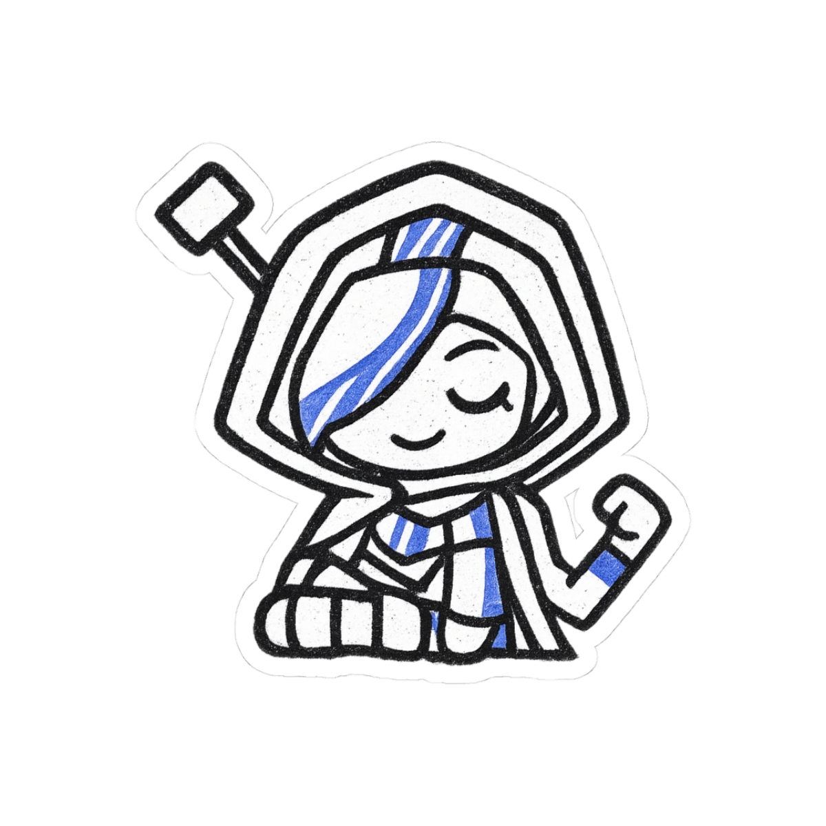 Ana MS Paint Overwatch Sticker | Funny Retro Decal
