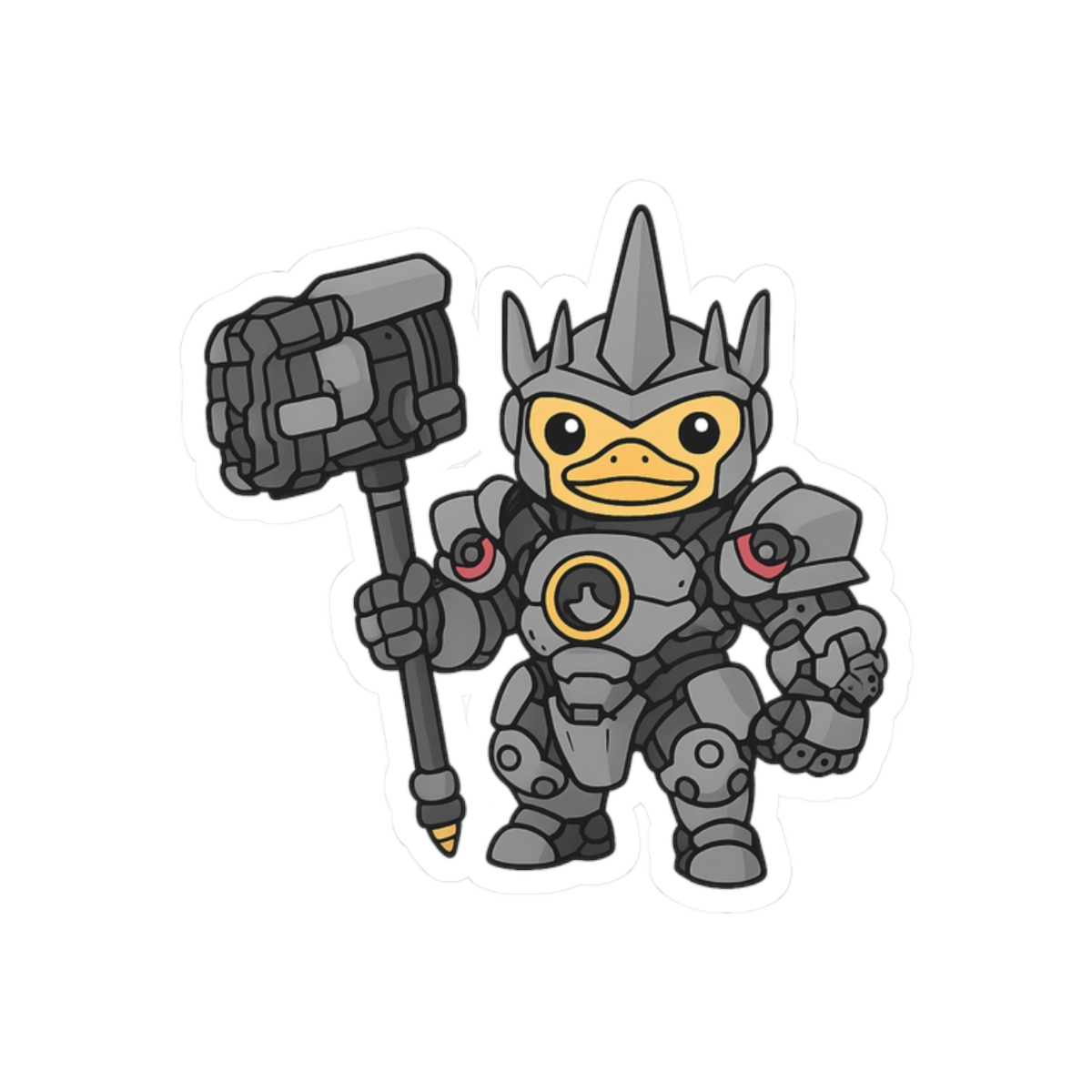 Reinhardt Duck Overwatch Sticker | Cute Funny Vinyl Decal - alternate angle 3, merchandise