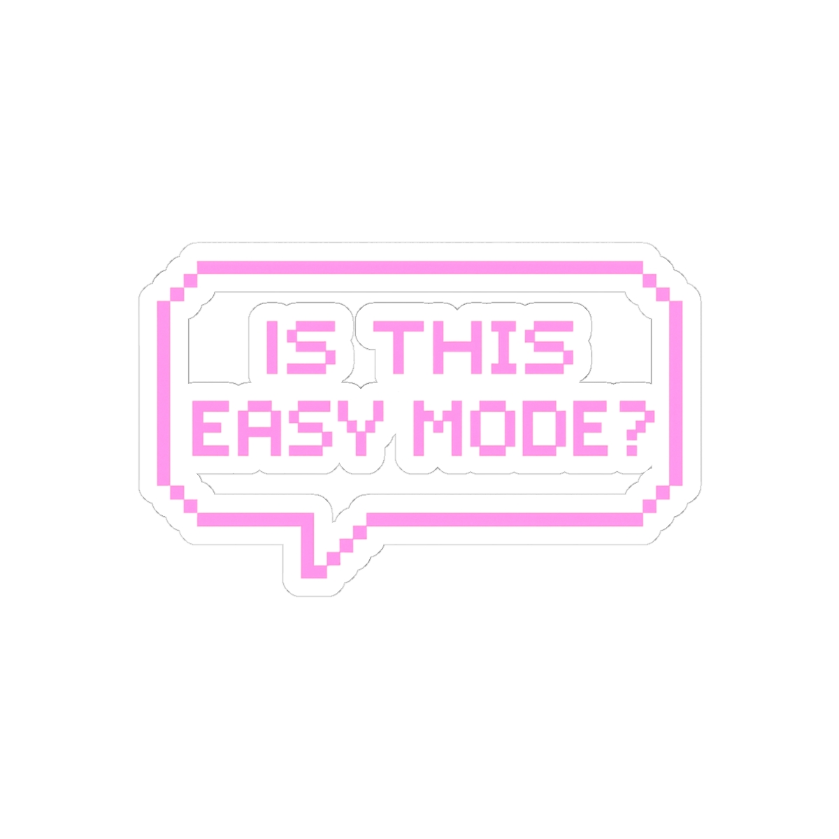 Easy Mode Gaming Sticker | Funny Vinyl Decal - alternate angle 1, merchandise
